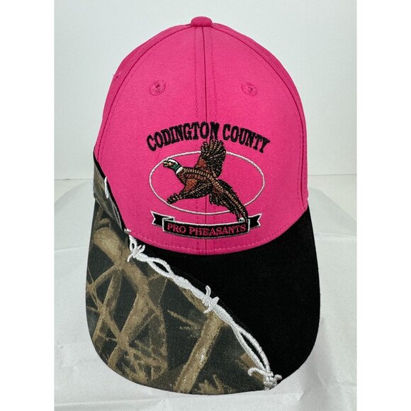 Pro Pheasants Hat Adjustable Cap Pink Camouflage Ring Neck Pheasant South Dakota - Picture 5 of 9